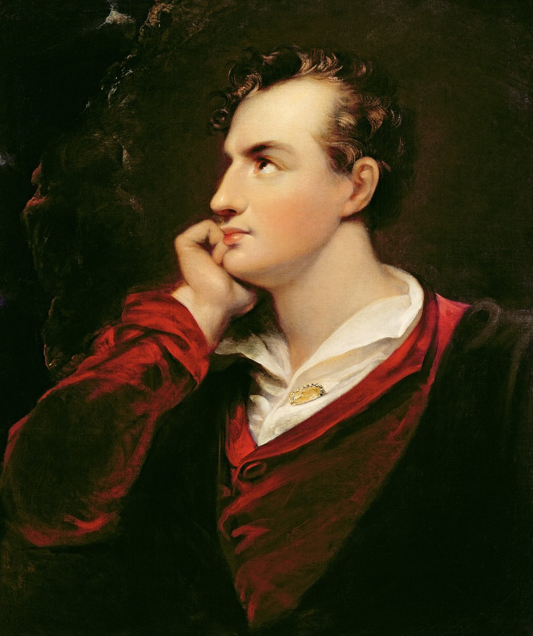 Portrett av George Gordon Byron (1788-1824) 6. Baron Byron, 1813 av Richard Westall