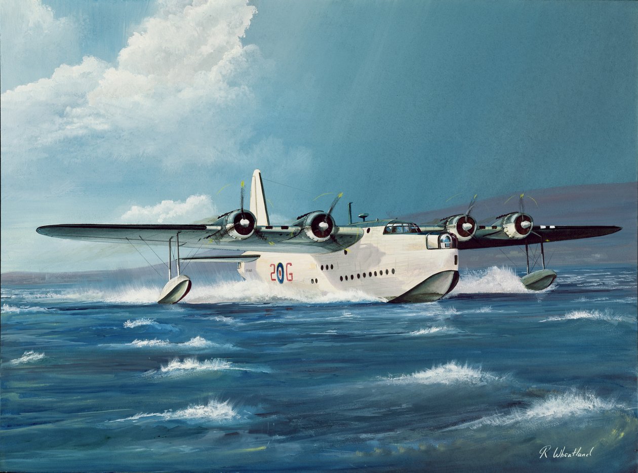 Short Sunderland, 1999 (wc og gouache om bord) av Richard Wheatland