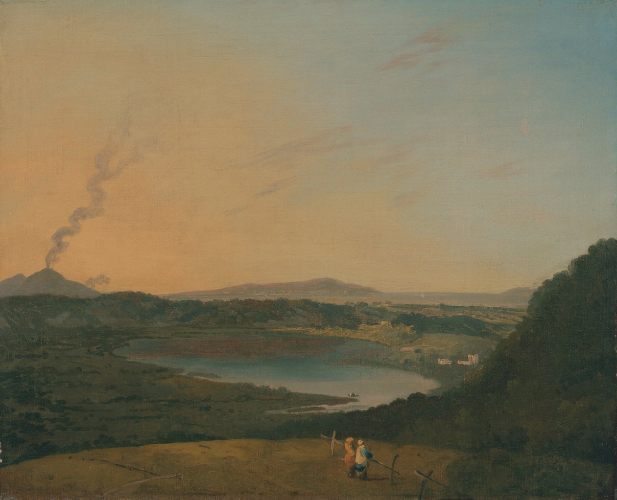 Lago dAgnano med Vesuv i det fjerne av Richard Wilson