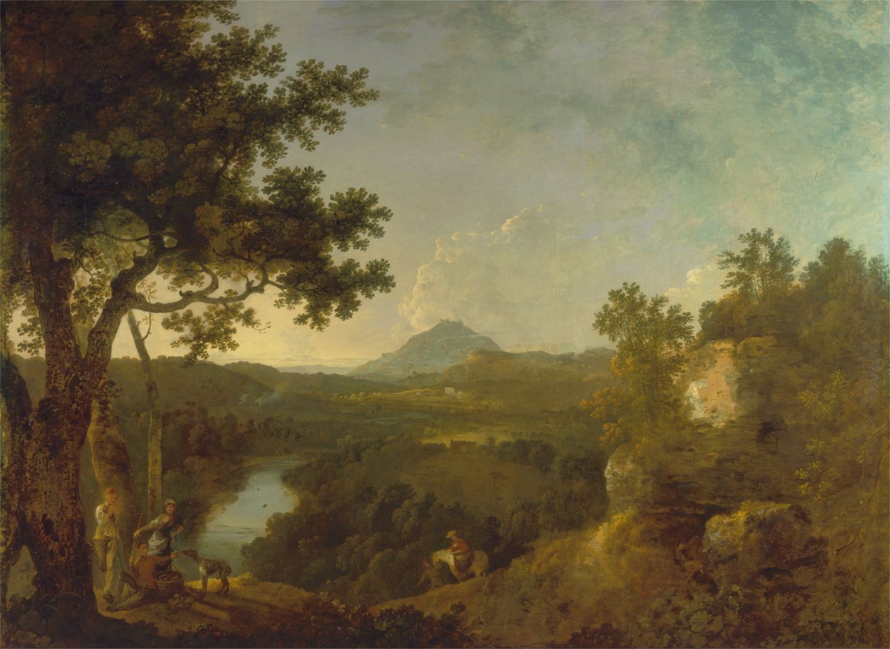 Utsikt nær Wynnstay, setet til Sir Watkin Williams-Wynn, BT. av Richard Wilson
