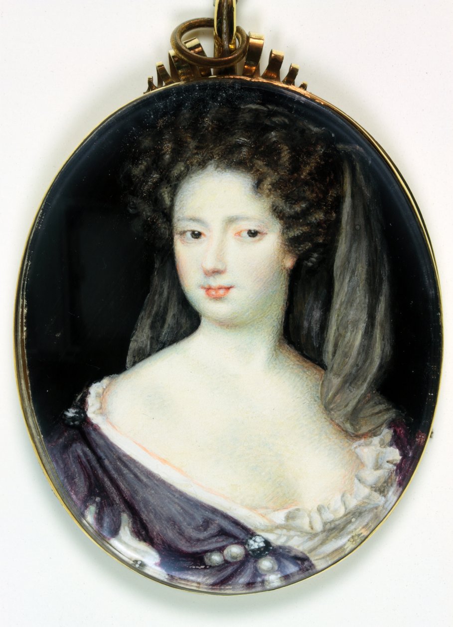 Anne Greville, grevinne av Kingston (akvarell på elfenben) av Richard  Gibson