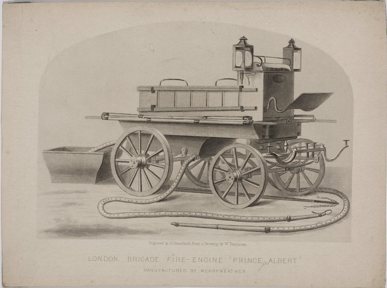 London Brigade brannbil 'Prince Albert', ca 1880 av John Pardon