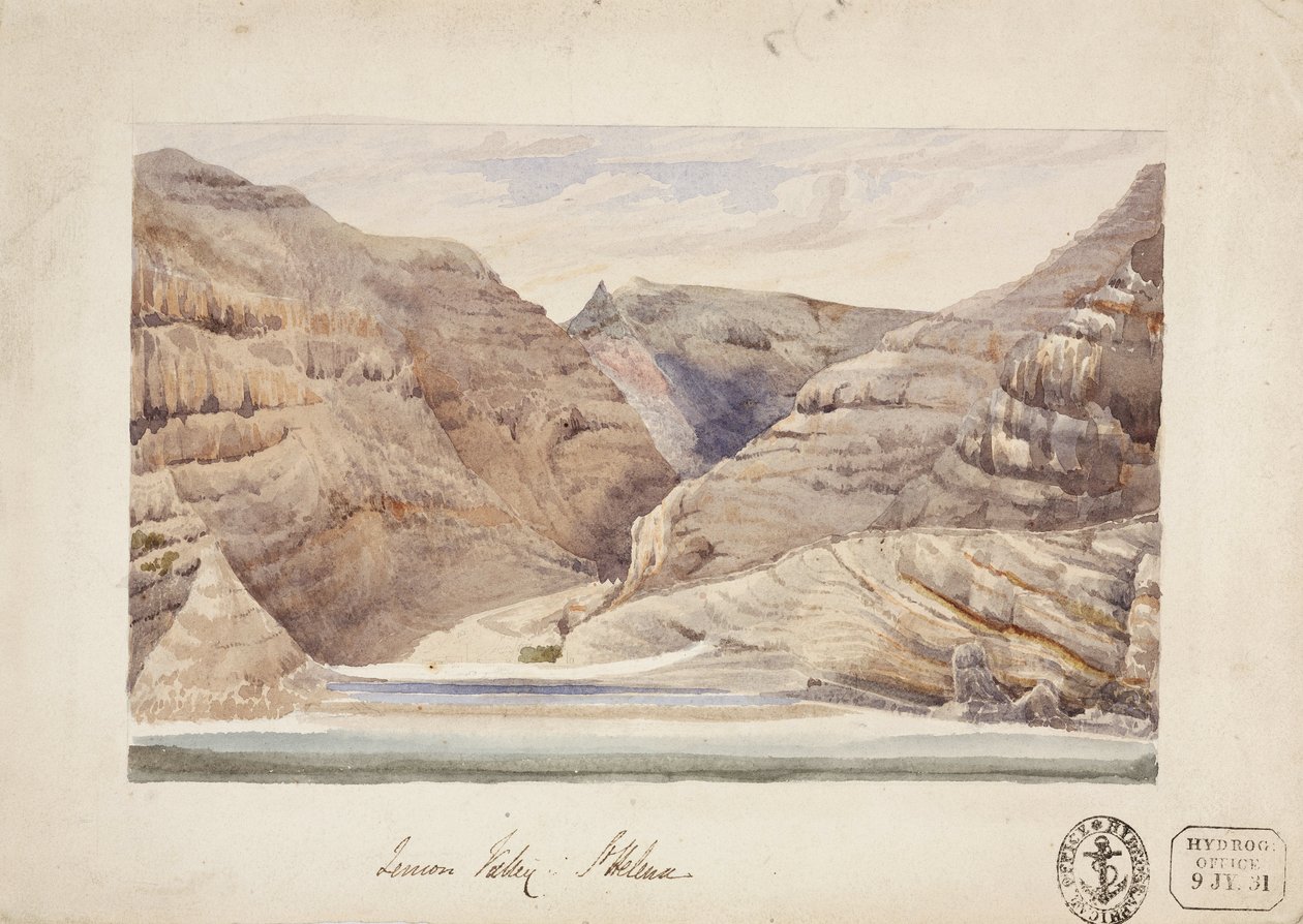 Fjellformasjoner ved Lemon Valley, St Helena, Sør-Atlanteren av John Pardon