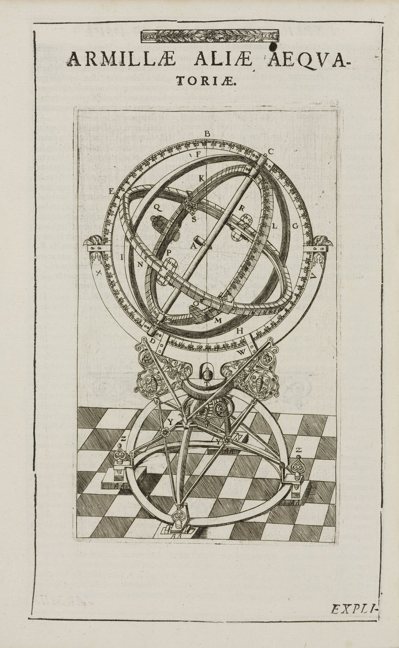 Tycho Brahes ekvatoriale armillarsfære, ca 1580 av John Pardon