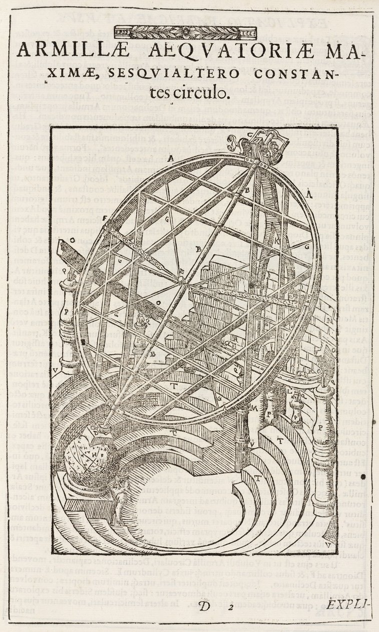Tycho Brahes ekvatorialt monterte sirkler, etter 1580 av John Pardon