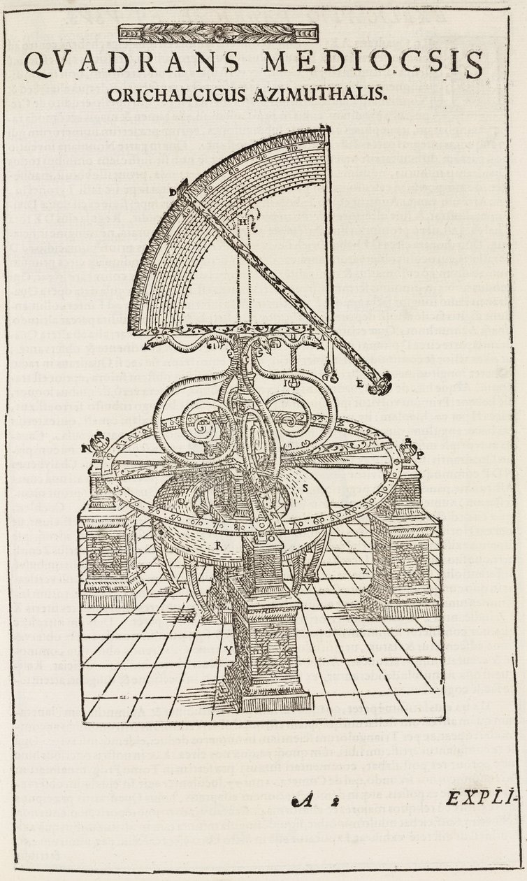 Tycho Brahes kvadrant (omvendt), ca 1577 av John Pardon