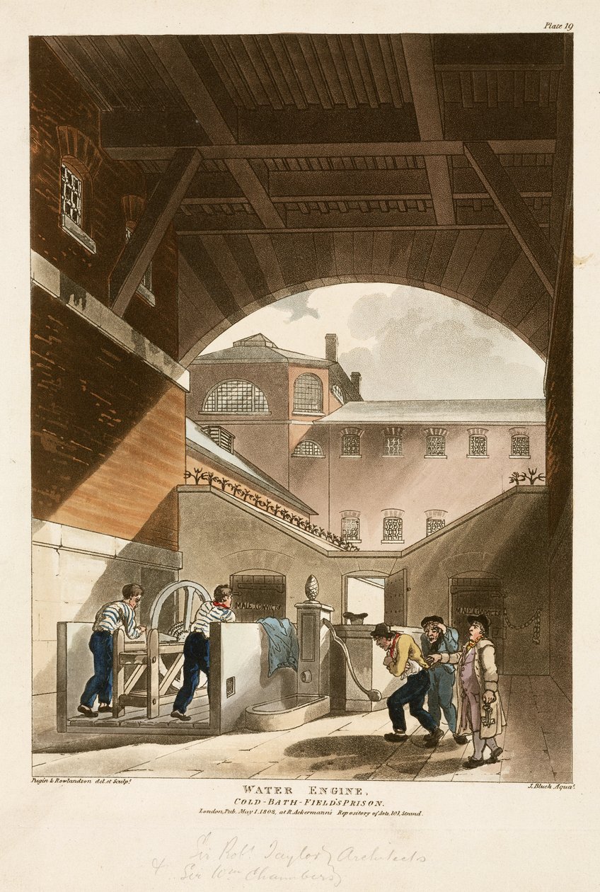 Vannmotor, Cold Bath Field's Prison' av John Pardon