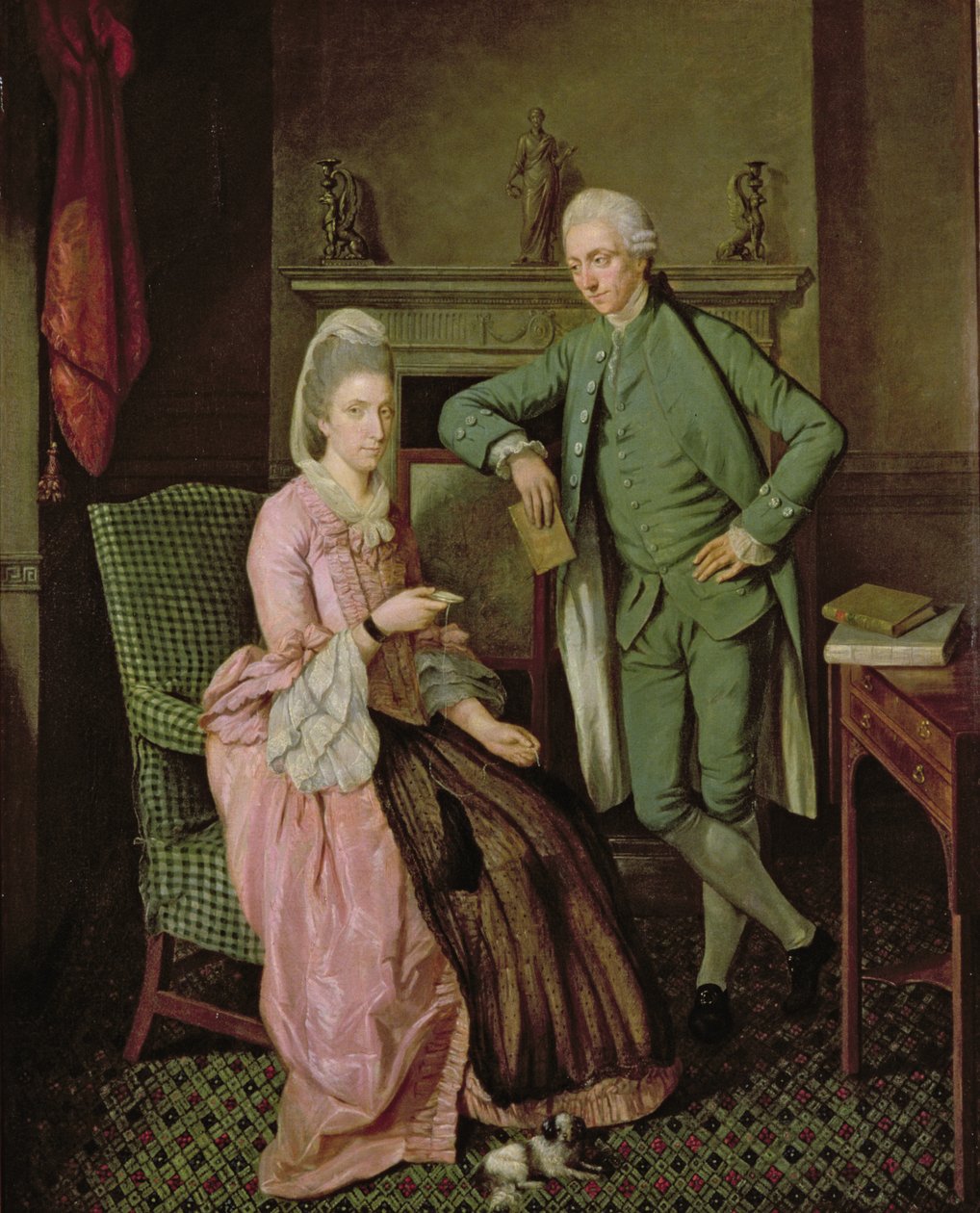 Conversation Piece, midten av 1770-tallet (olje på lerret) av Richard (attr. to) Brompton