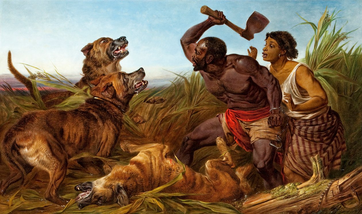 The Hunted Slaves, 1862. av Richard Ansdell