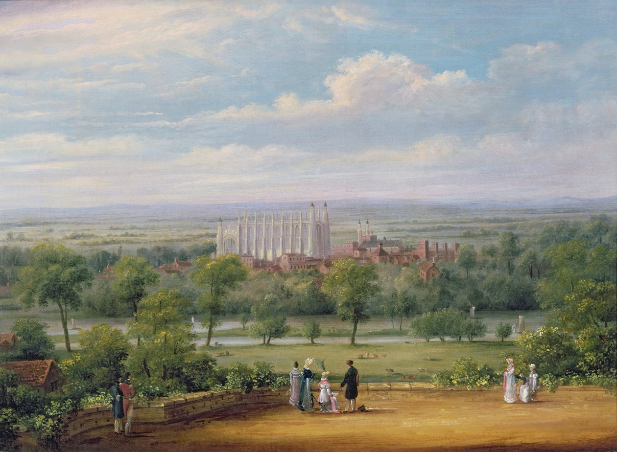 Eton College fra terrassen til Windsor Castle av Richard Bankes Harraden