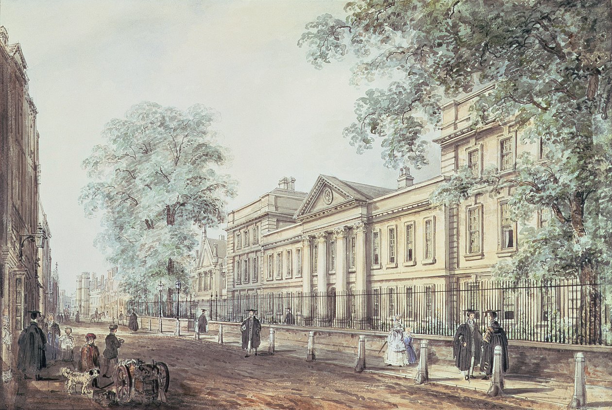 PD.63-1958 Emmanuel College, Cambridge, sett fra St. Andrew