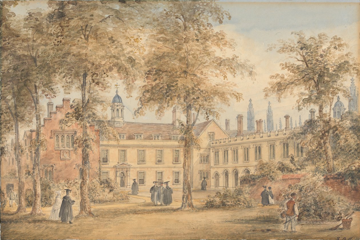 Trinity Hall fra Garden, Cambridge av Richard Banks Harraden
