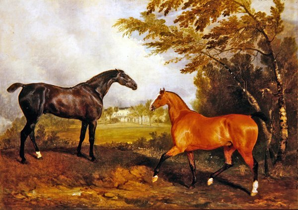 Ridescene (olje på lerret) av Richard Barrett Davis