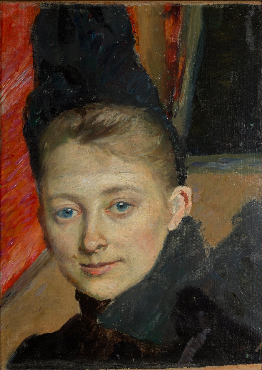 Portrett av Kunstnerens første Hustru født Klemming av Richard Bergh