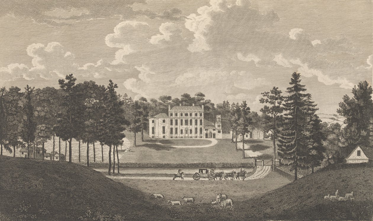 Bradborne, nær Sevenoke, i County of Kent, fra Edward Hasted's, The History and ..., 1777-90. av Richard Bernard Godfrey