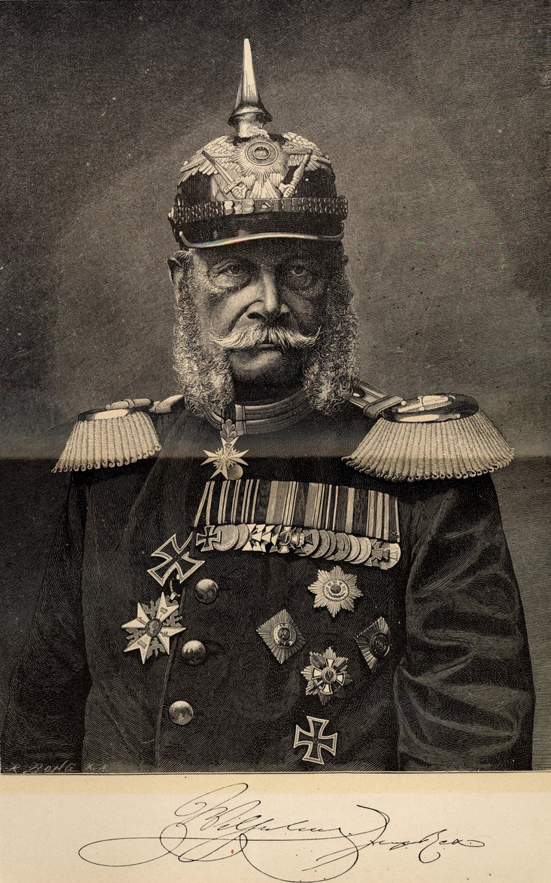 William I 1797-1888, konge av Preussen og tysk keiser, i en alder av 90, 1887. av Richard Bong
