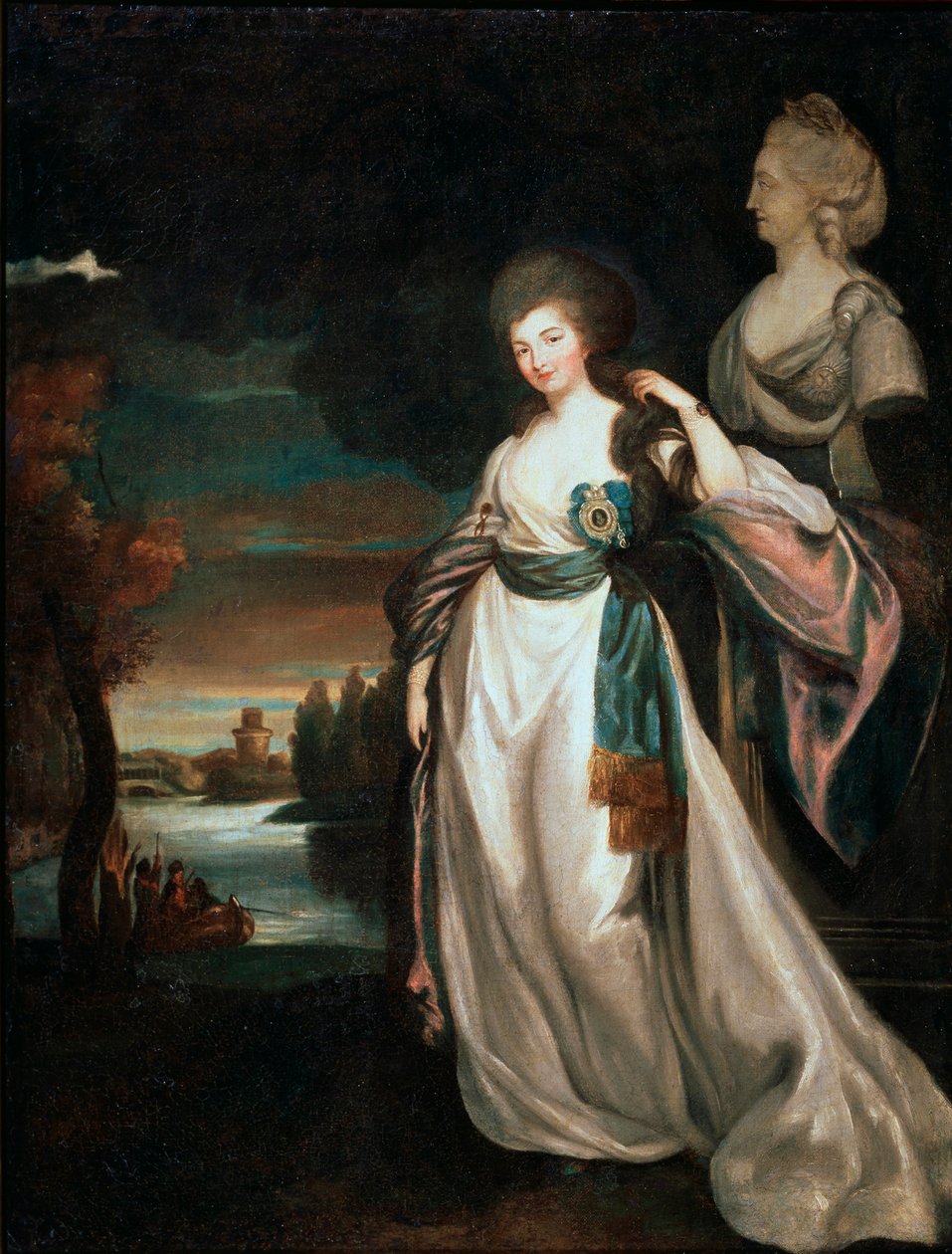 Portrett av den ventende Coutess Alexandra Branitskaya, 1778-1781. av Richard Brompton