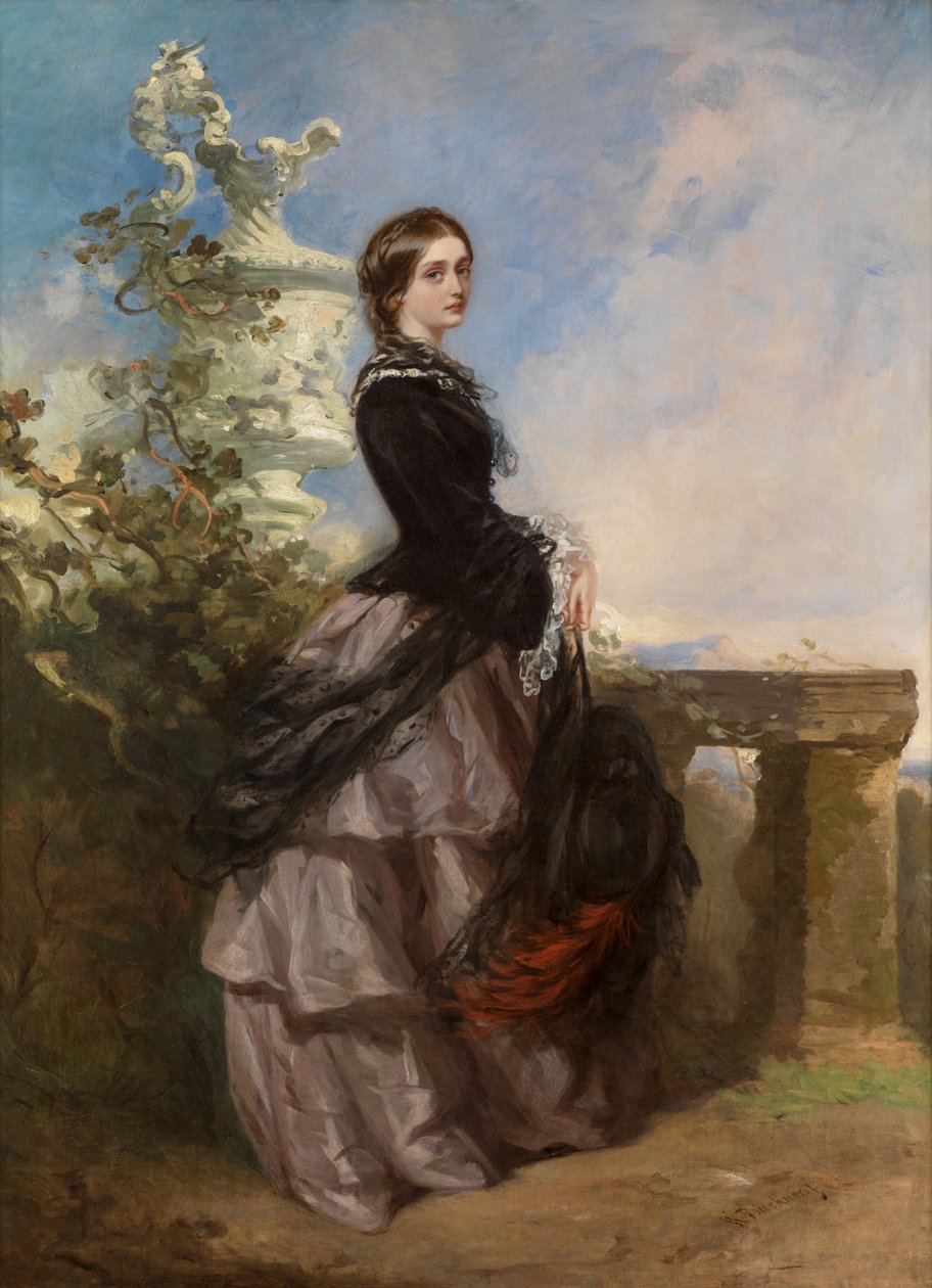 Portrett av Agnes Wilson, senere Lady Aubrey-Fletcher (olje på lerret) av Richard Buckner