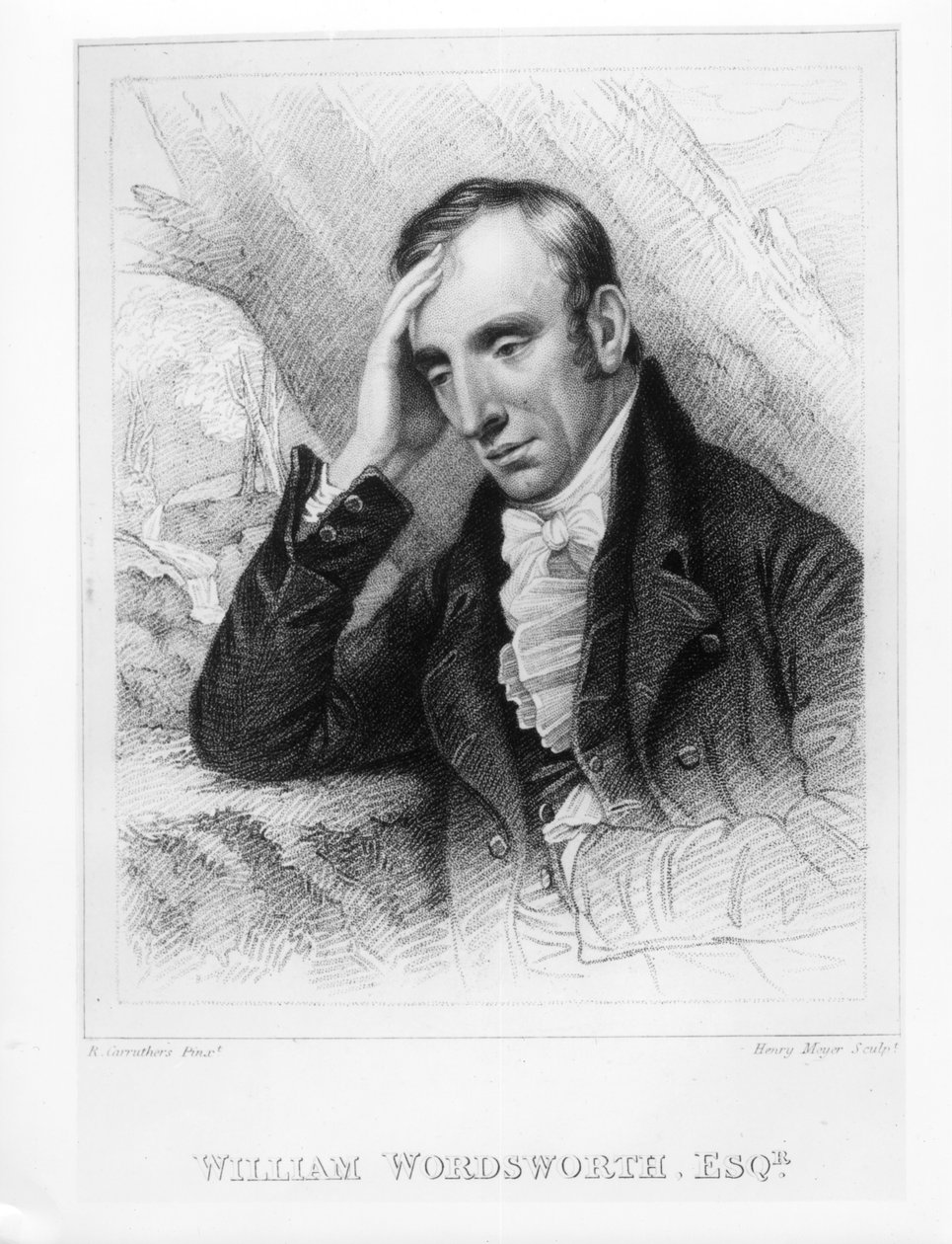 Portrett av William Wordsworth (1770-1850) gravert av Henry Meyer (1782-1847) av Richard Carruthers