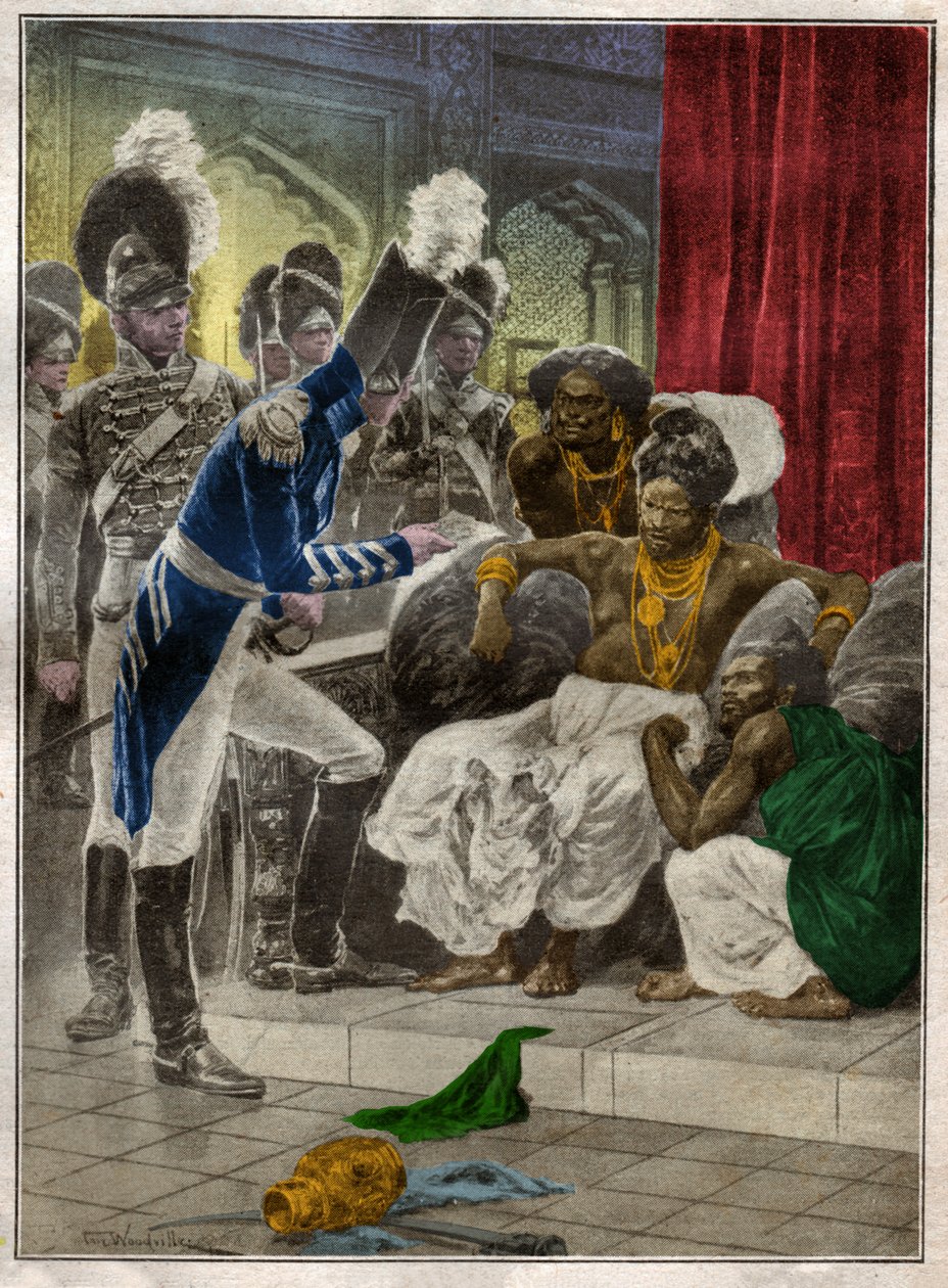 Kolonialisme på Sri Lanka. (Illustrasjon av Richard Caton (after) Woodville