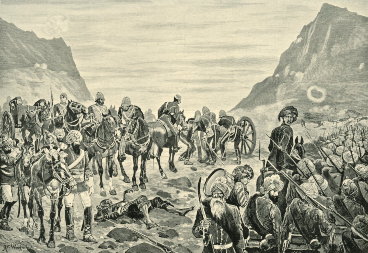 Angrep i Kuram-dalen, 1901. av Richard Caton II Woodville