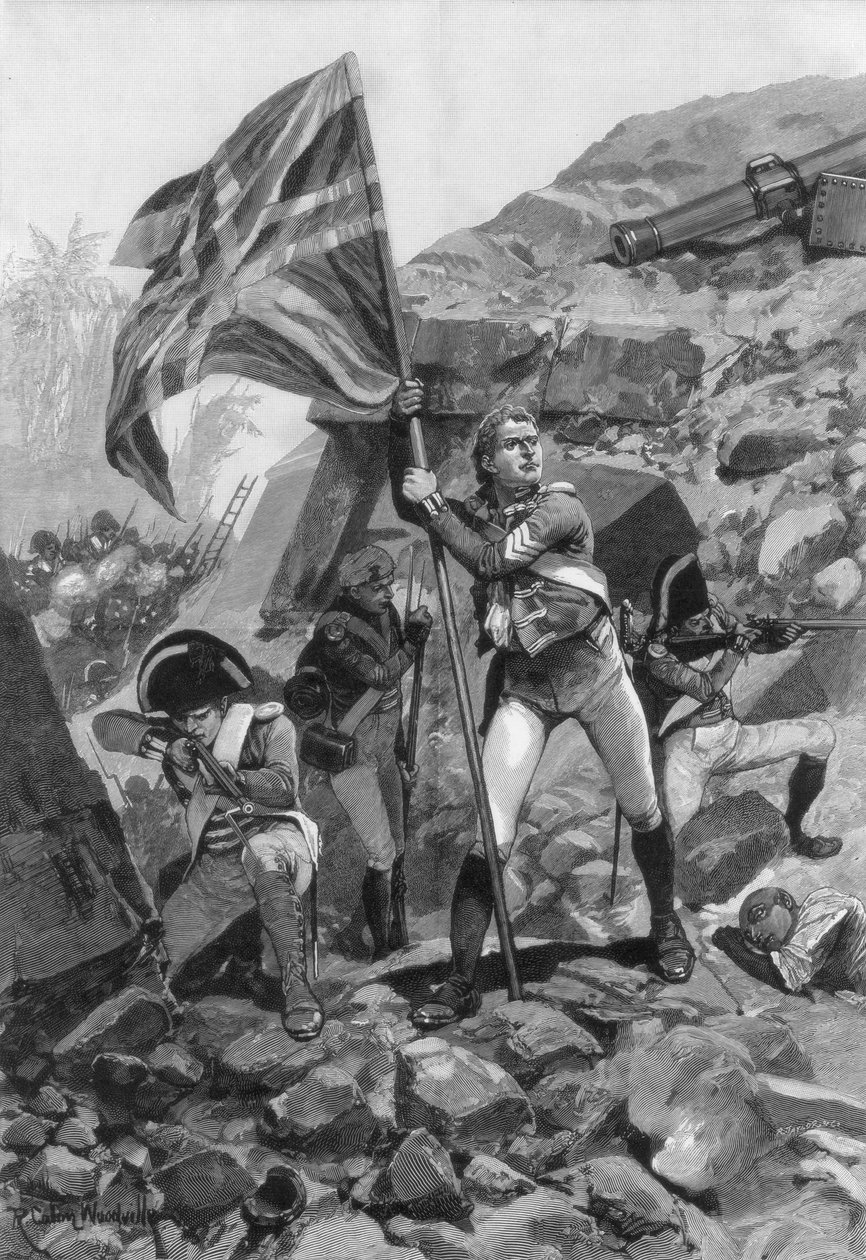 Modig oppførsel av sersjant Graham, slaget ved Seringapatam, 1894. av Richard Caton II Woodville