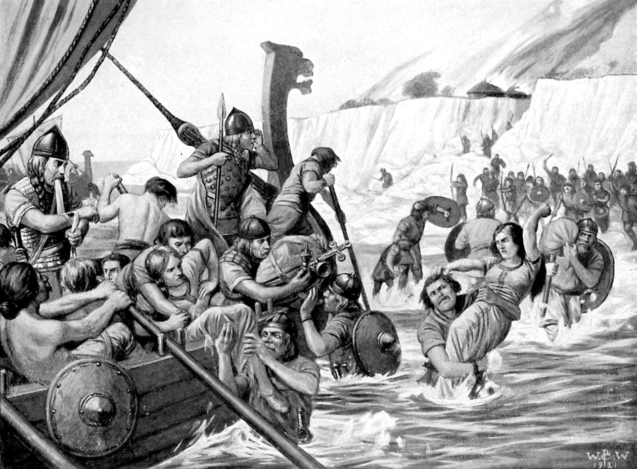 Saksiske raiders, 1921. av Richard Caton II Woodville