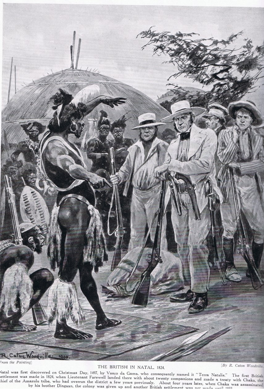 Britene i Natal i 1824, illustrasjon fra 