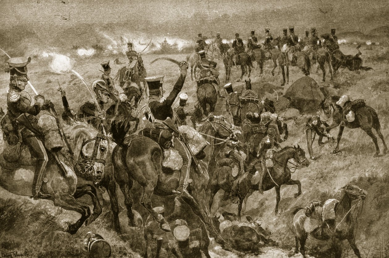 Charge of the Dragons at Talavera, illustrasjon fra 