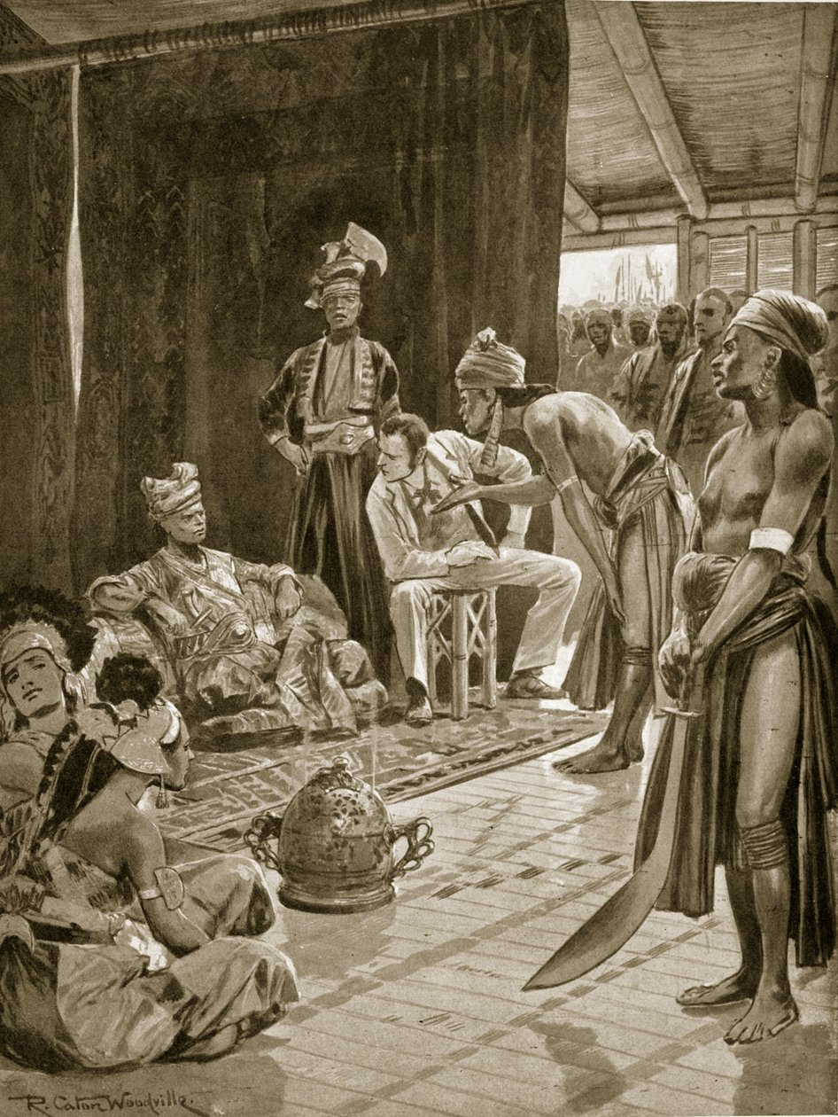 Sir James Brooke i Borneo, 1842, illustrasjon fra 
