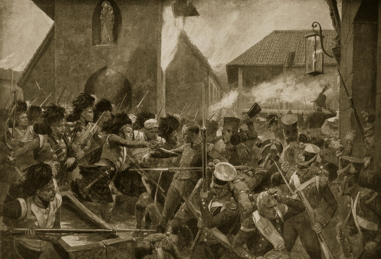 The 42nd Highlanders at Corunna, illustrasjon fra 