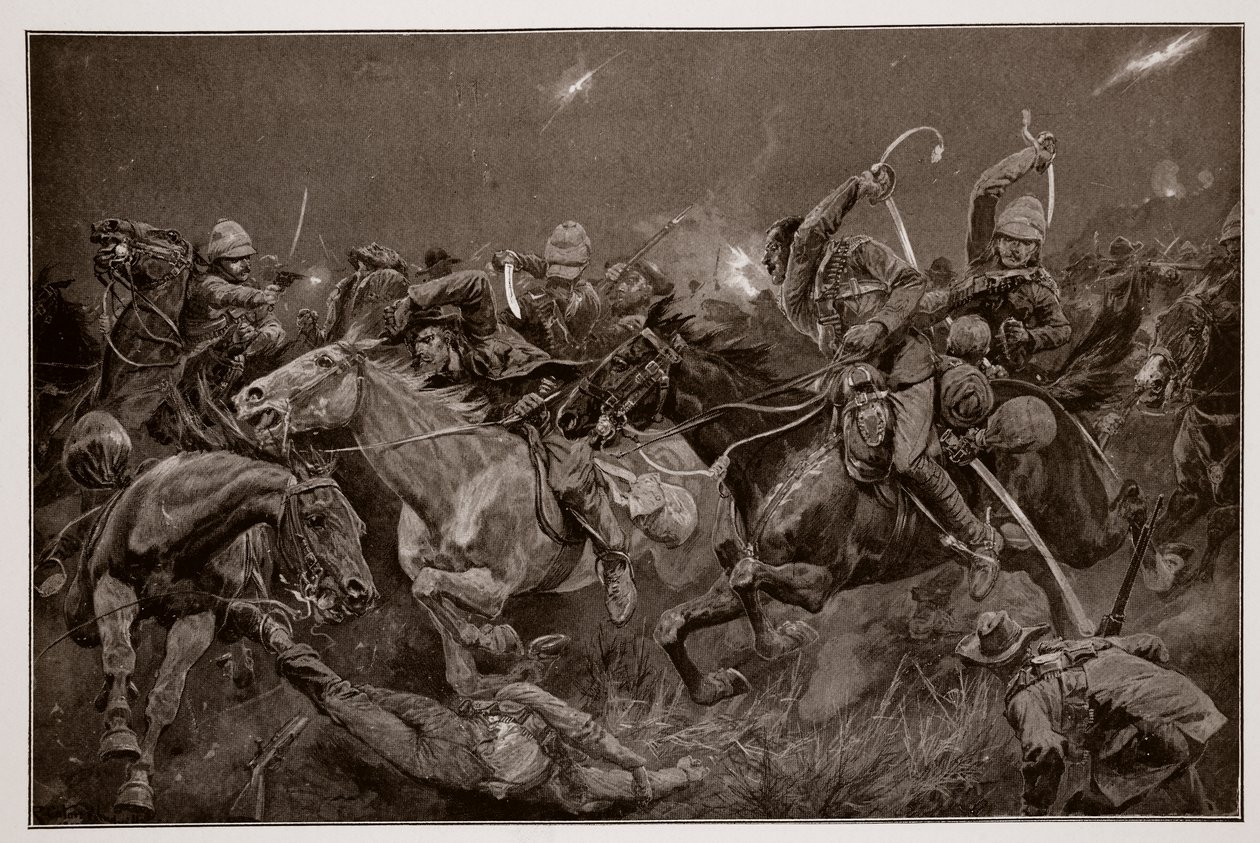 Natten til de 19. husarer nær Lydenberg den 7. november 1900 av Richard Caton Woodville junior