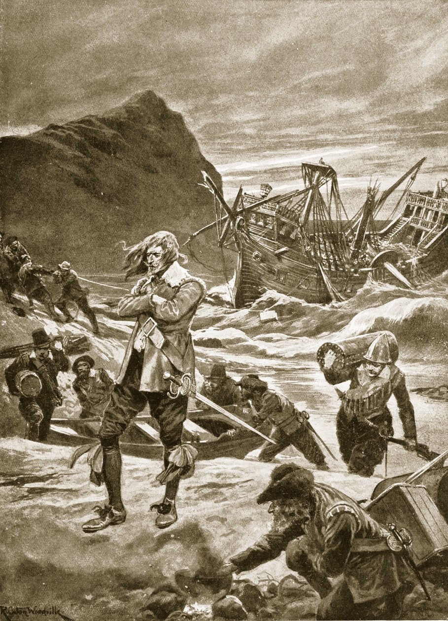 Wrecked upon the Bermudas, 1609, illustrasjon fra 