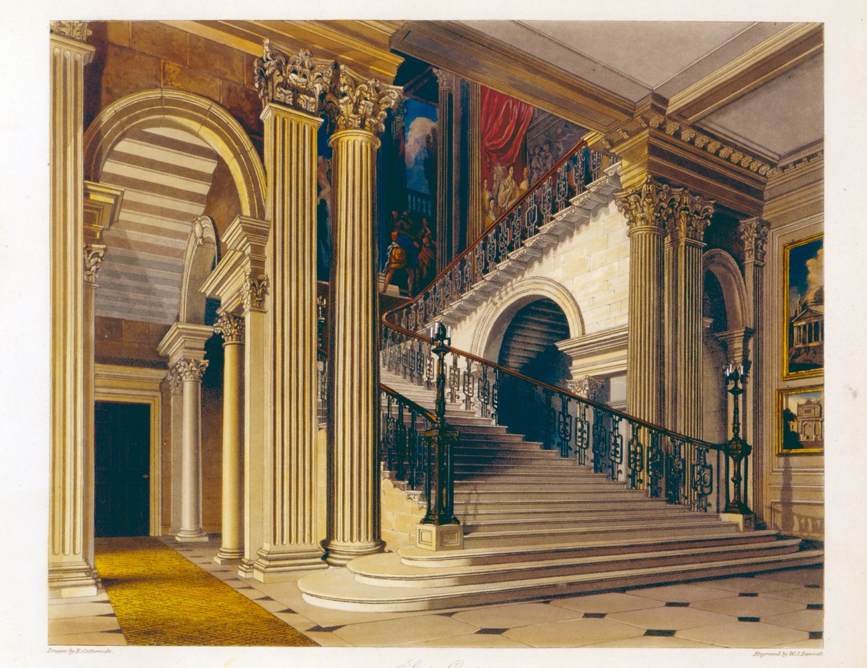 Stair Case, Buckingham House, fra 