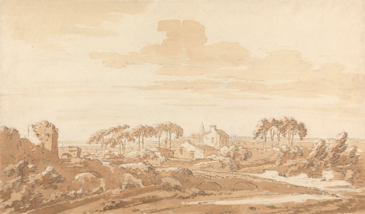 Italiensk landskap av Richard Cooper the Elder