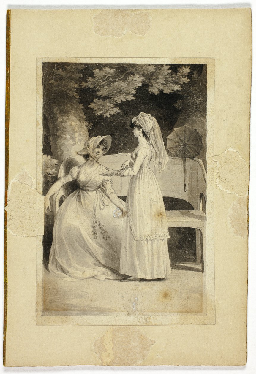 To kvinner i en hage av Richard Corbould