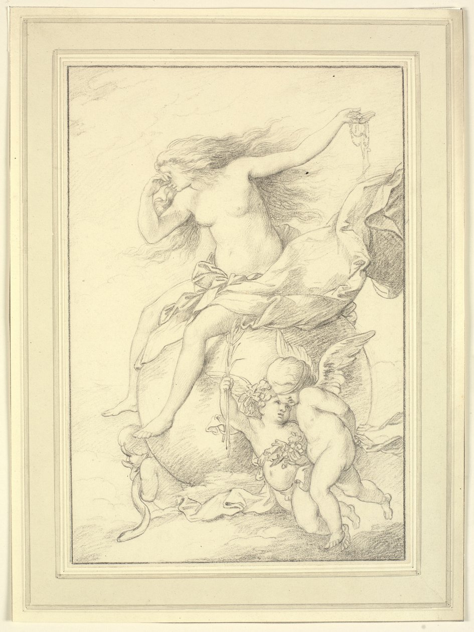 Allegory of Fortune på en globus omgitt av putti av Richard Cosway