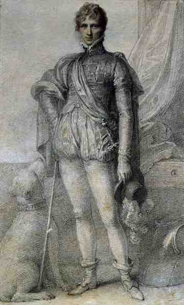 Charles, 4. jarl av Harrington (svart bly tonet i akvarell) av Richard Cosway