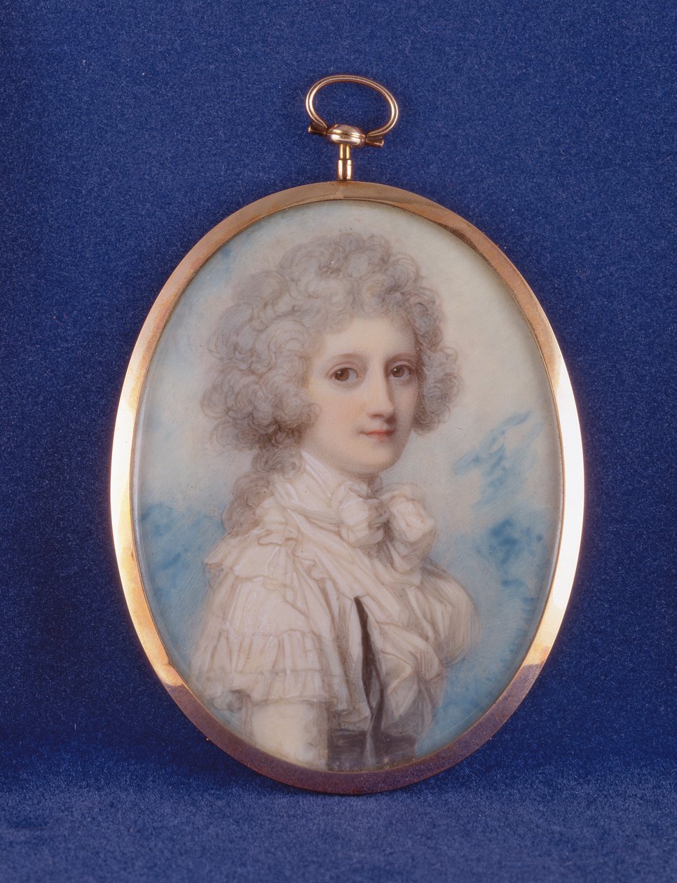 Elizabeth (1750-88) grevinne av Hopetoun, 1789 (wc und gouache på elfenben) av Richard Cosway