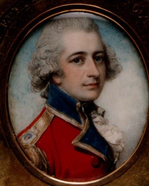 PD.198-1961 Portrettminiatyr av Captain, The Hon, Edmund Phipps av Richard Cosway