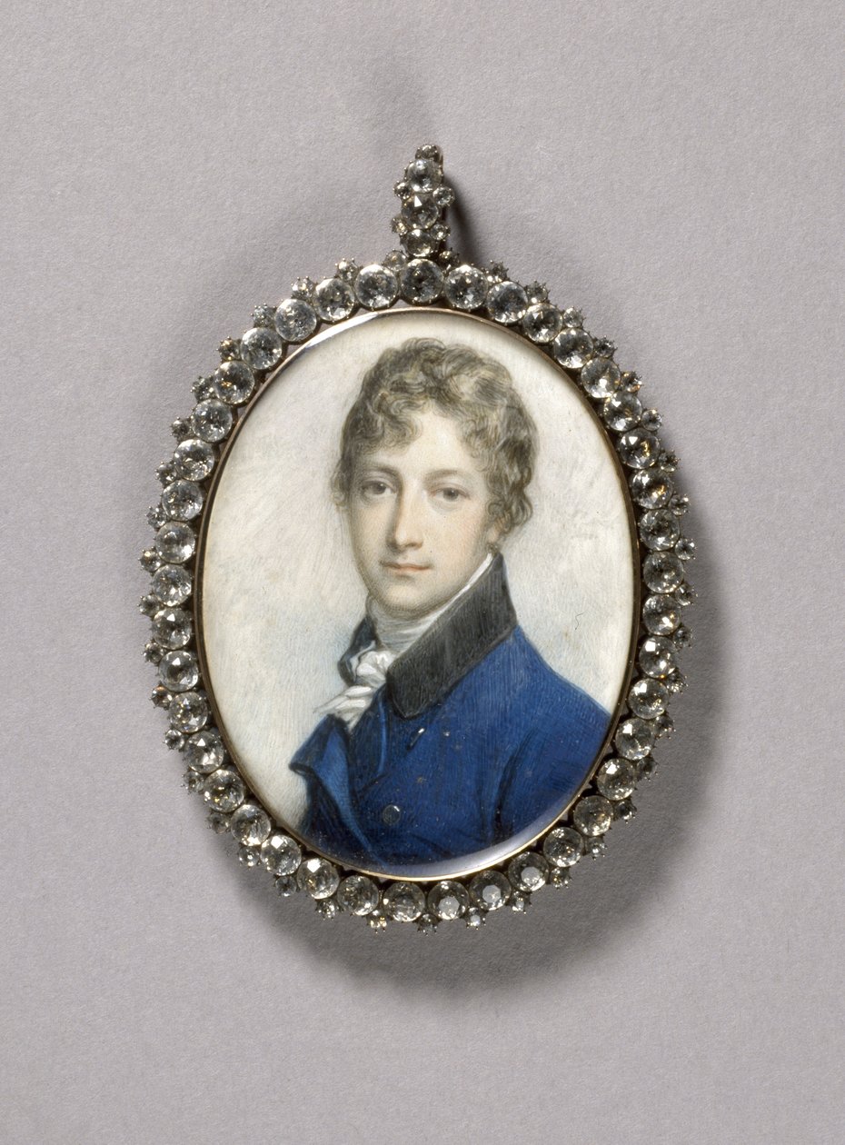 Portrett miniatyr av John Norris av Hughenden, ca. 1795-1800 av Richard Cosway