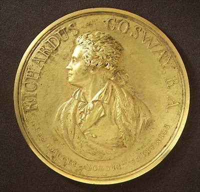 Portrettmedalje av kunstneren (bronse) av Richard Cosway