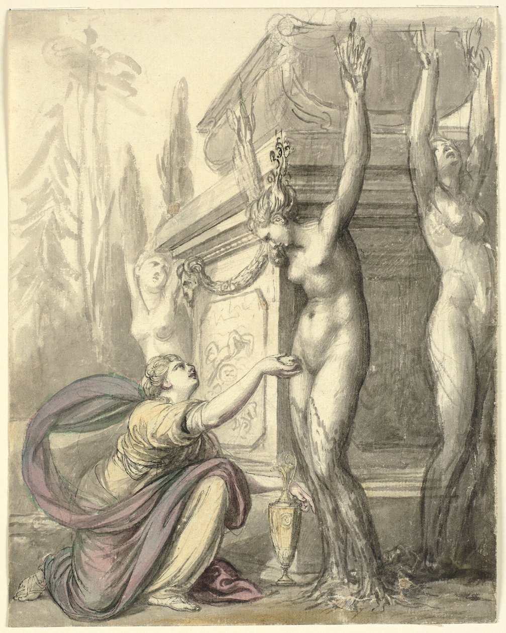Heliadene ved Phaetons grav (Ovid, Metamorphoses, II, 340-366) av Richard Cosway