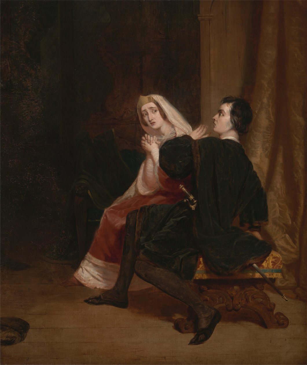 Hamlet og hans mor; Skapscenen av Richard Dadd