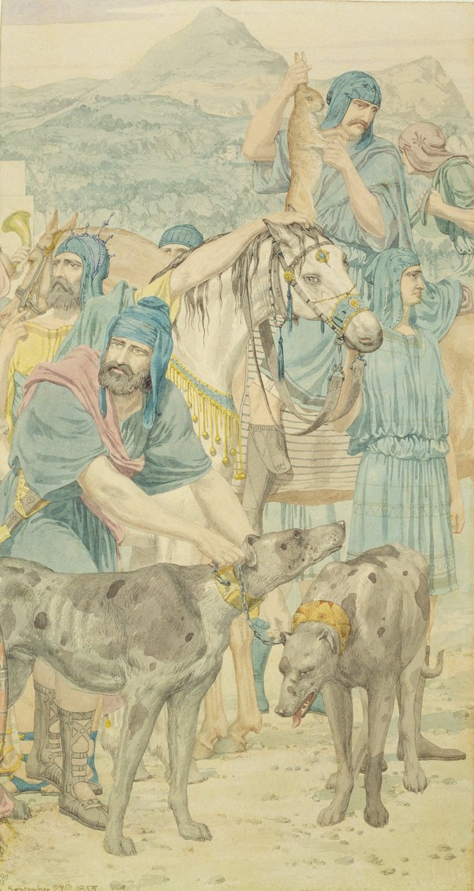 Jaktscene, 1855 av Richard Dadd