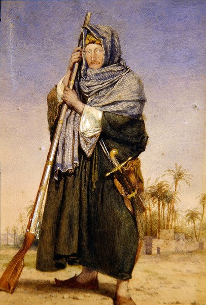 Portrett av Sir Thomas Phillips i arabisk kjole (akvarell på papir) av Richard Dadd
