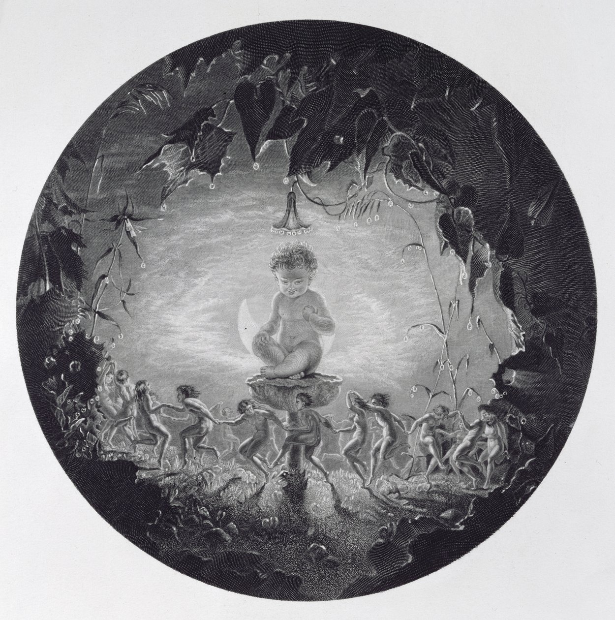 Puck and the Fairies, gravert av William Home Lizars (1788-1859) av Richard Dadd