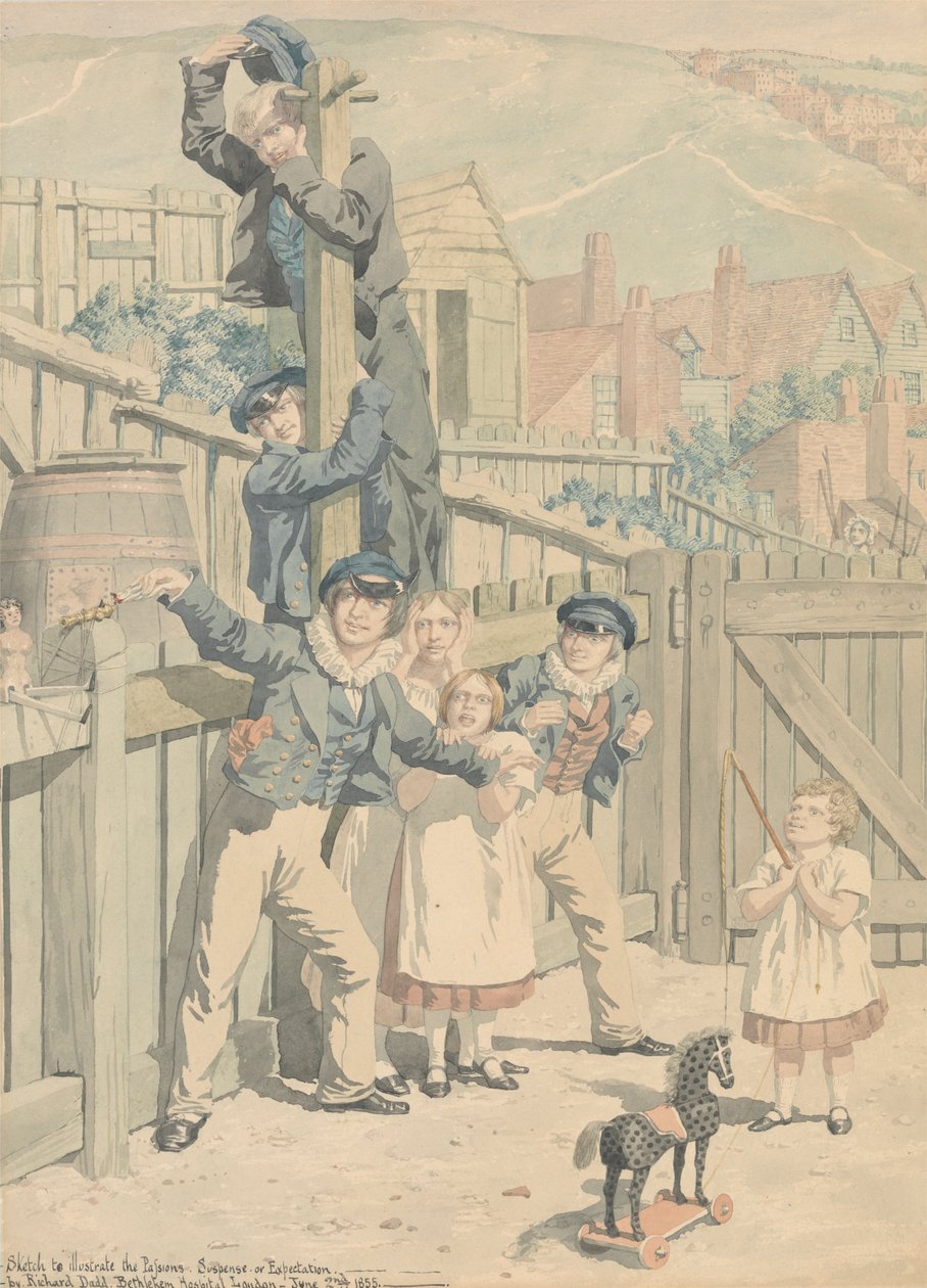 Skisse for å illustrere lidenskapene: spenning eller forventning av Richard Dadd