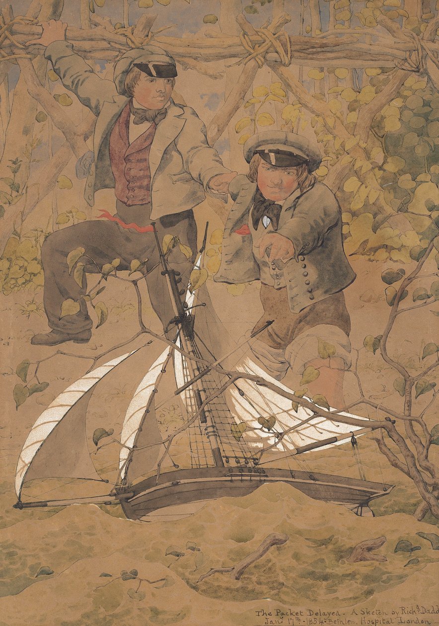 Pakken forsinket, 1854 av Richard Dadd