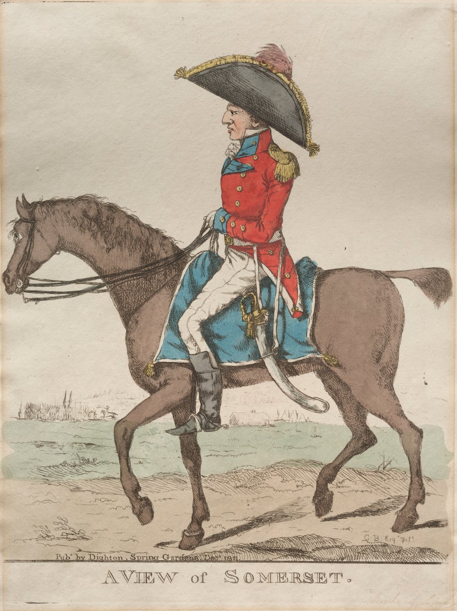 En utsikt over Somerset, 1811. av Richard Dighton